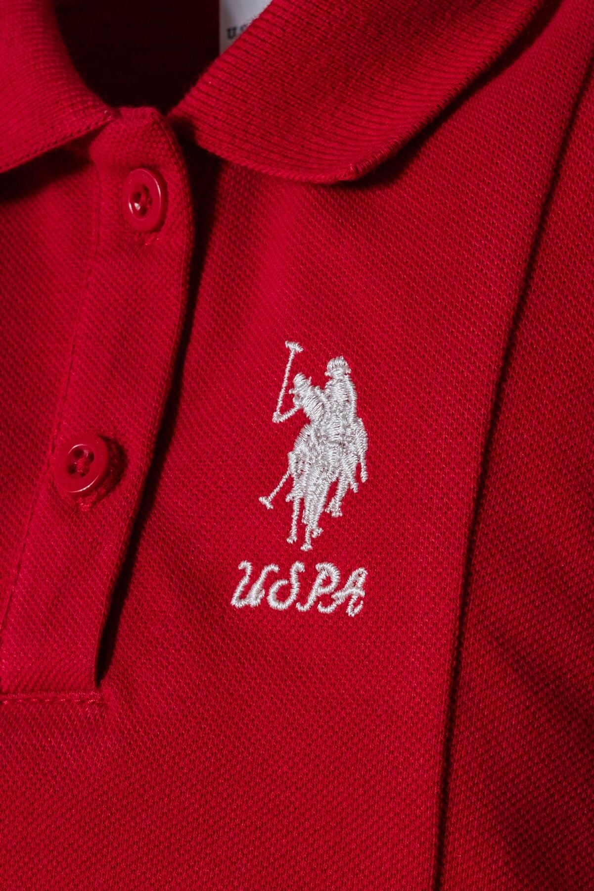 U.S. Polo Assn Kız Bebek Kırmızı Elbise Ürün ikincil görseli