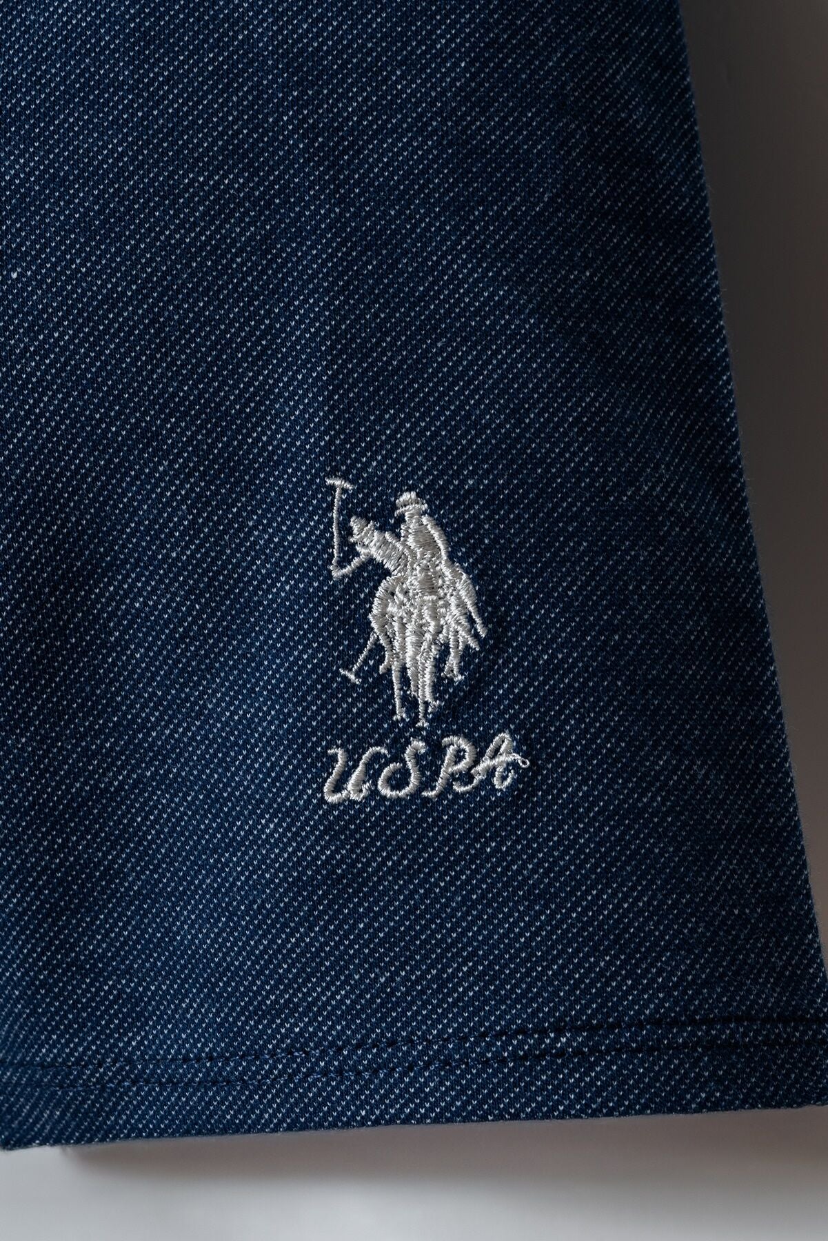U.S. Polo Assn. Kız Bebek Bisiklet Yaka Nakışlı Yazlık Regular Fit Lacivert Bebek Takımı USB2966-C-V1