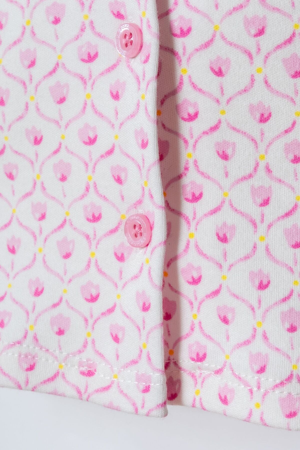 U.S. Polo Assn. Kız Bebek Gömlek Yaka Nakışlı Yazlık Regular Fit Pembe Bebek Takımı USB3020-C-V1