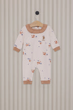U.S. Polo Assn. Kız Bebek Bebe Yaka Pigment Baskılı Kışlık Regular Fit Krem Tulum USB2116-C-V1