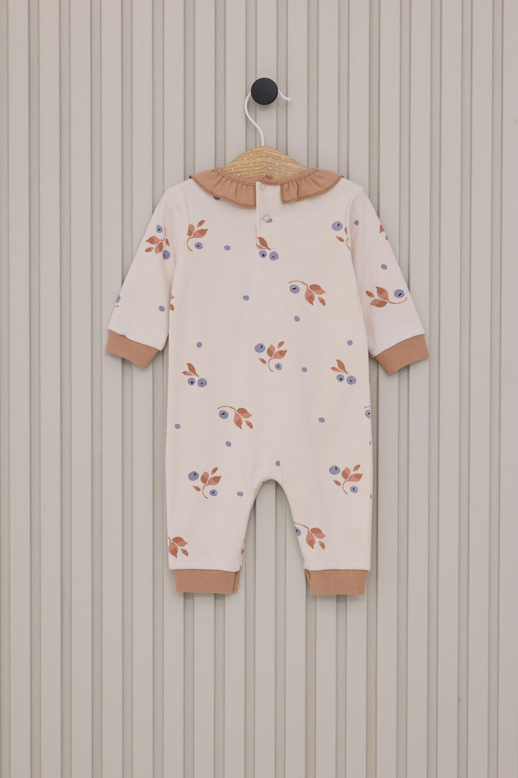 U.S. Polo Assn. Kız Bebek Bebe Yaka Pigment Baskılı Kışlık Regular Fit Krem Tulum USB2116-C-V1