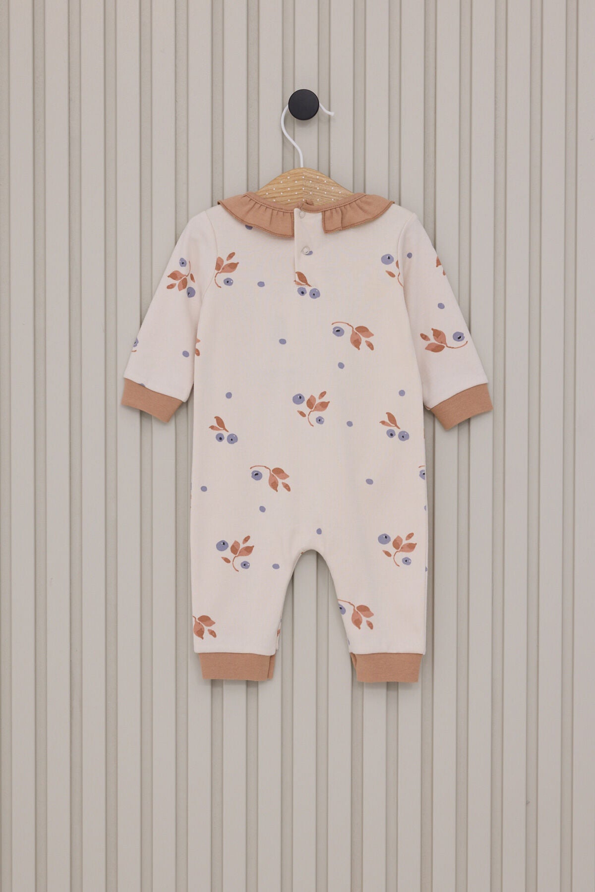 U.S. Polo Assn. Kız Bebek Bebe Yaka Pigment Baskılı Kışlık Regular Fit Krem Tulum USB2116-C-V1
