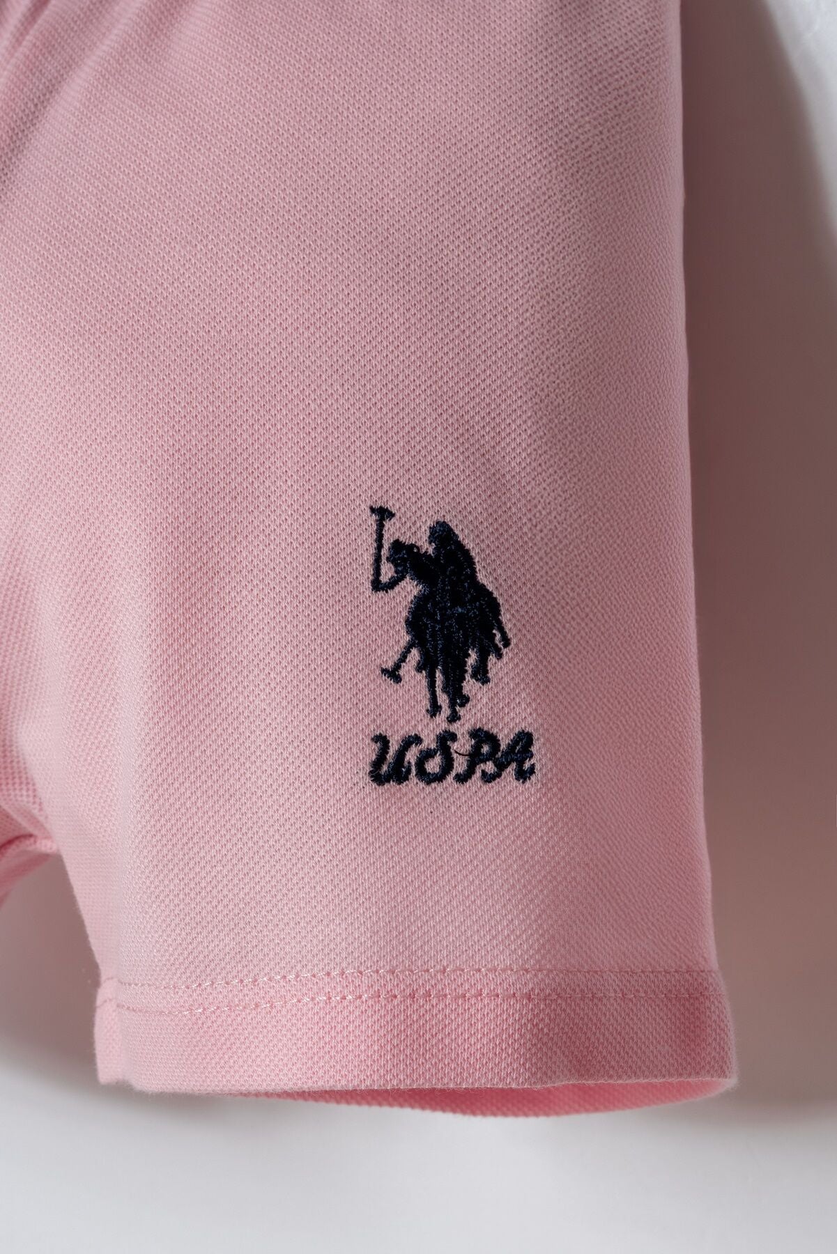 U.S. Polo Assn. Kız Bebek Polo Yaka Nakışlı Yazlık Regular Fit Lacivert Bebek Takımı USB3029-C-V2