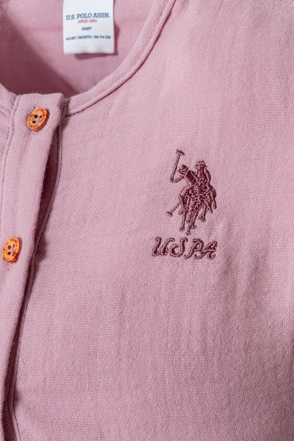 U.S. Polo Assn. Kız Bebek Bisiklet Yaka Nakışlı Yazlık Regular Fit Mor Bebek Takımı USB2976-C-V1 Ürün ikincil görseli