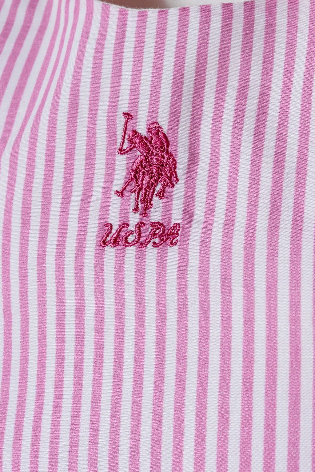 U.S. Polo Assn. Kız Bebek Bisiklet Yaka Nakışlı Yazlık Regular Fit Pembe Bebek Takımı USB3011-C-V1