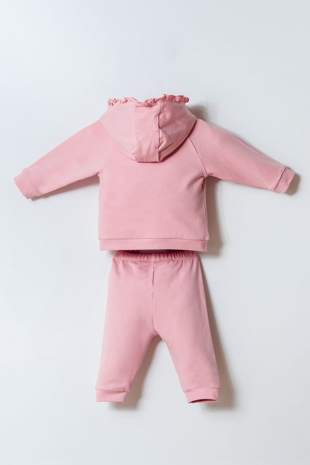 U.S. Polo Assn. Kız Bebek Bisiklet Yaka Nakışlı Yazlık Regular Fit Pembe 3'Lü Bebek Takımı USB2975-C-V1