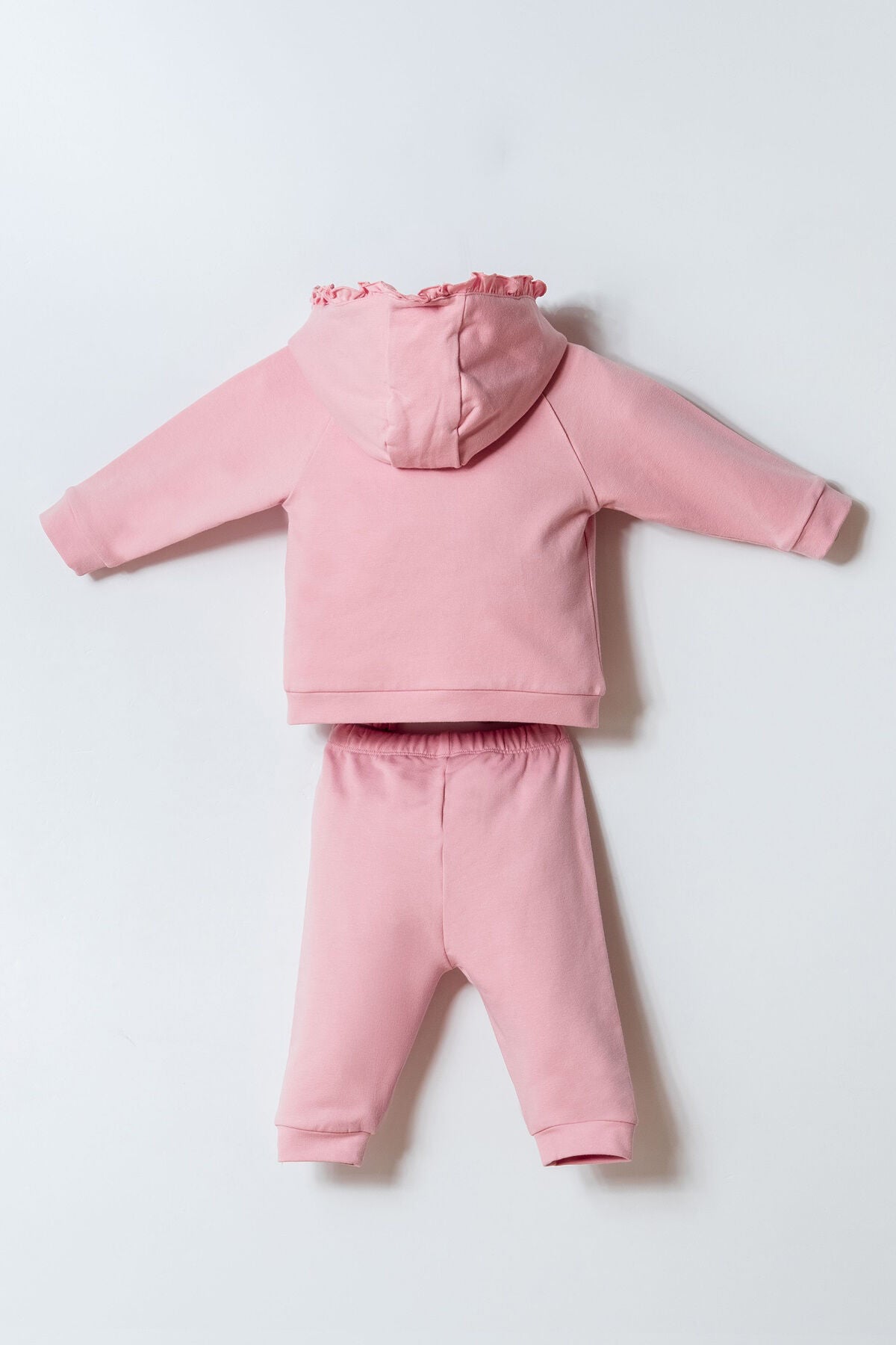 U.S. Polo Assn. Kız Bebek Bisiklet Yaka Nakışlı Yazlık Regular Fit Pembe 3'Lü Bebek Takımı USB2975-C-V1