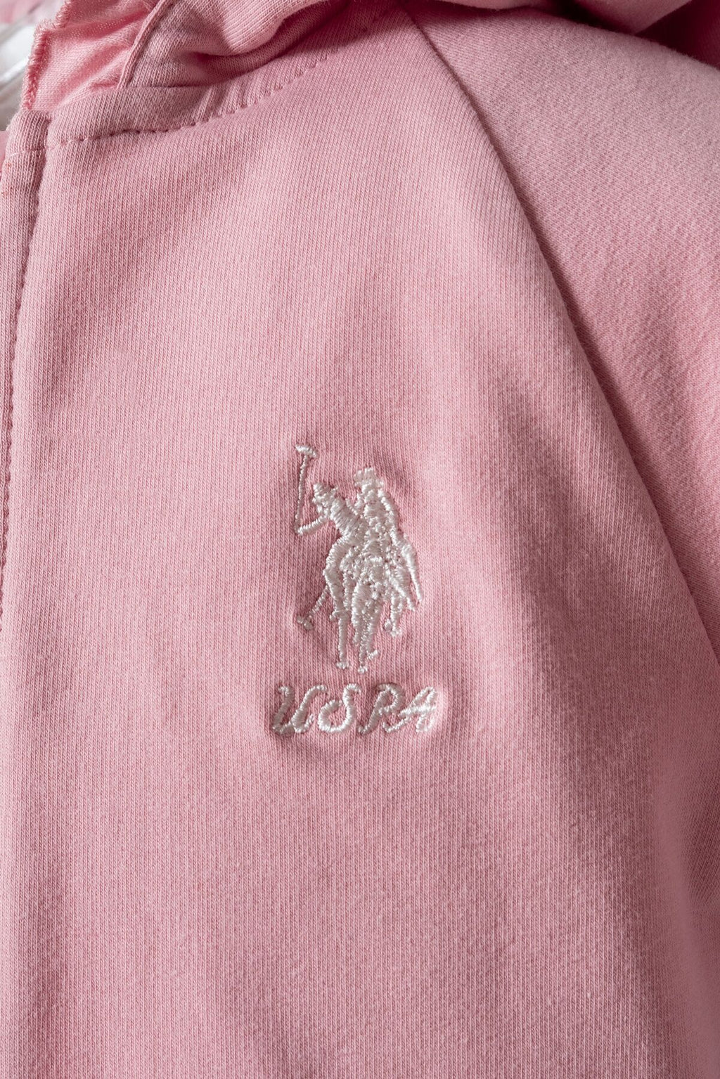 U.S. Polo Assn. Kız Bebek Bisiklet Yaka Nakışlı Yazlık Regular Fit Pembe 3'Lü Bebek Takımı USB2975-C-V1