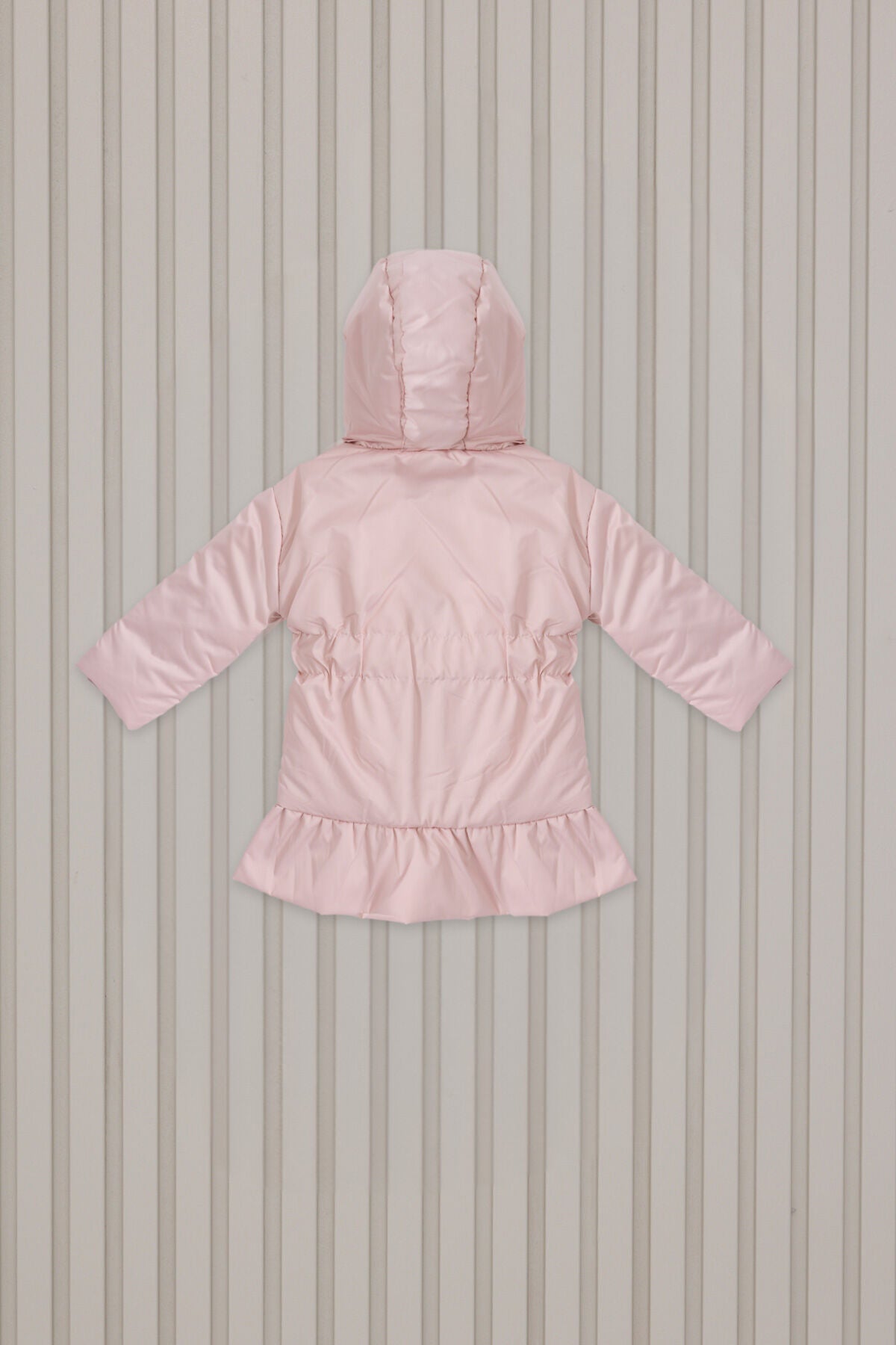 U.S. Polo Assn. Kız Bebek Kapüşonlu Nakışlı Kışlık Regular Fit Pembe Mont USB2190-C-V1