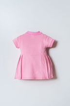 U.S Polo Assn. Kız Bebek Pembe Pike Elbise