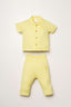 U.S. Polo Assn. Kız Bebek Gömlek Yaka Nakışlı Yazlık Regular Fit Sarı Pijama Takımı USB2978-C-V5