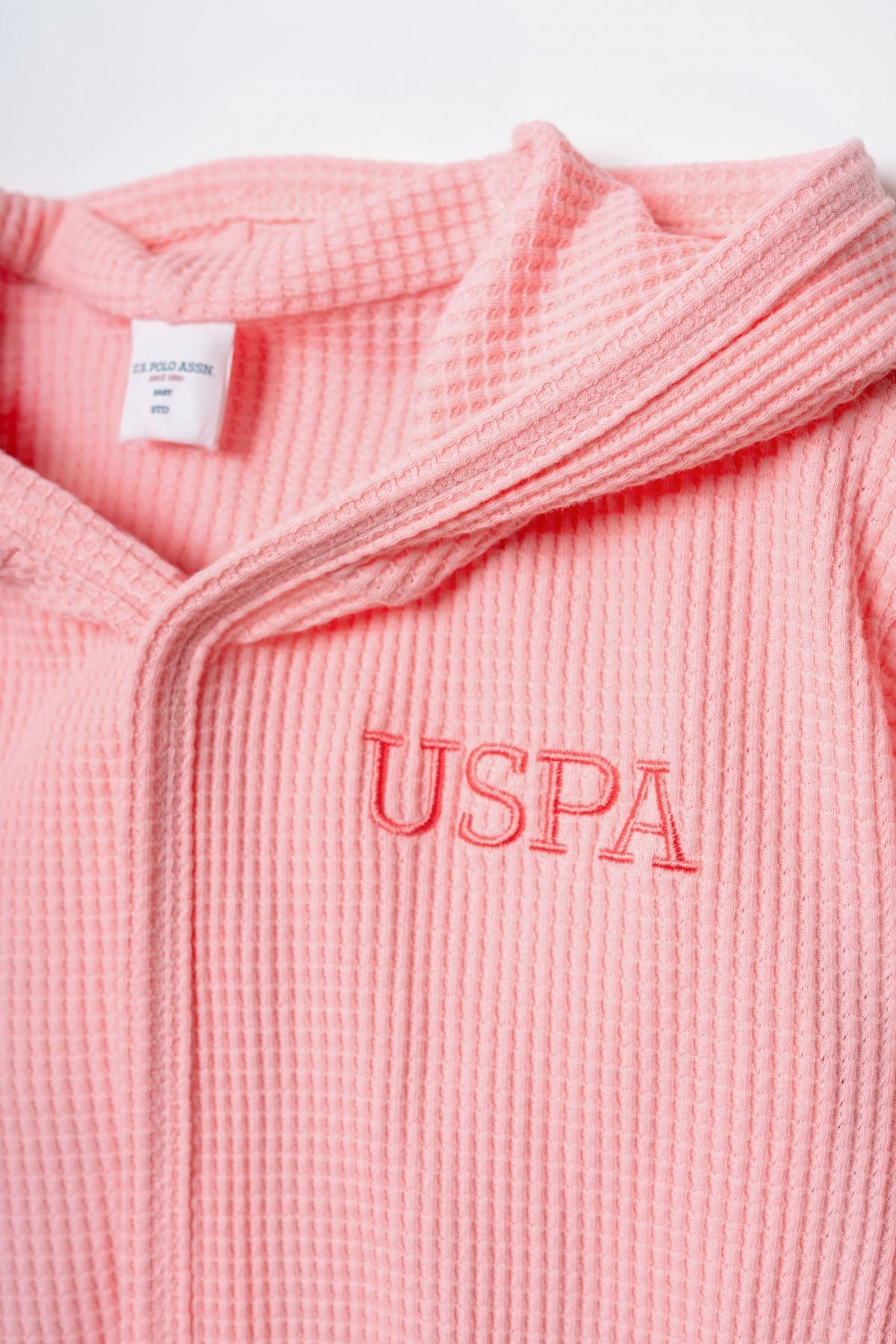 U.S. Polo Assn. Kız Bebek V Yaka Nakışlı Yazlık Regular Fit Pembe Bornoz USB3047-C-V3 Ürün ikincil görseli