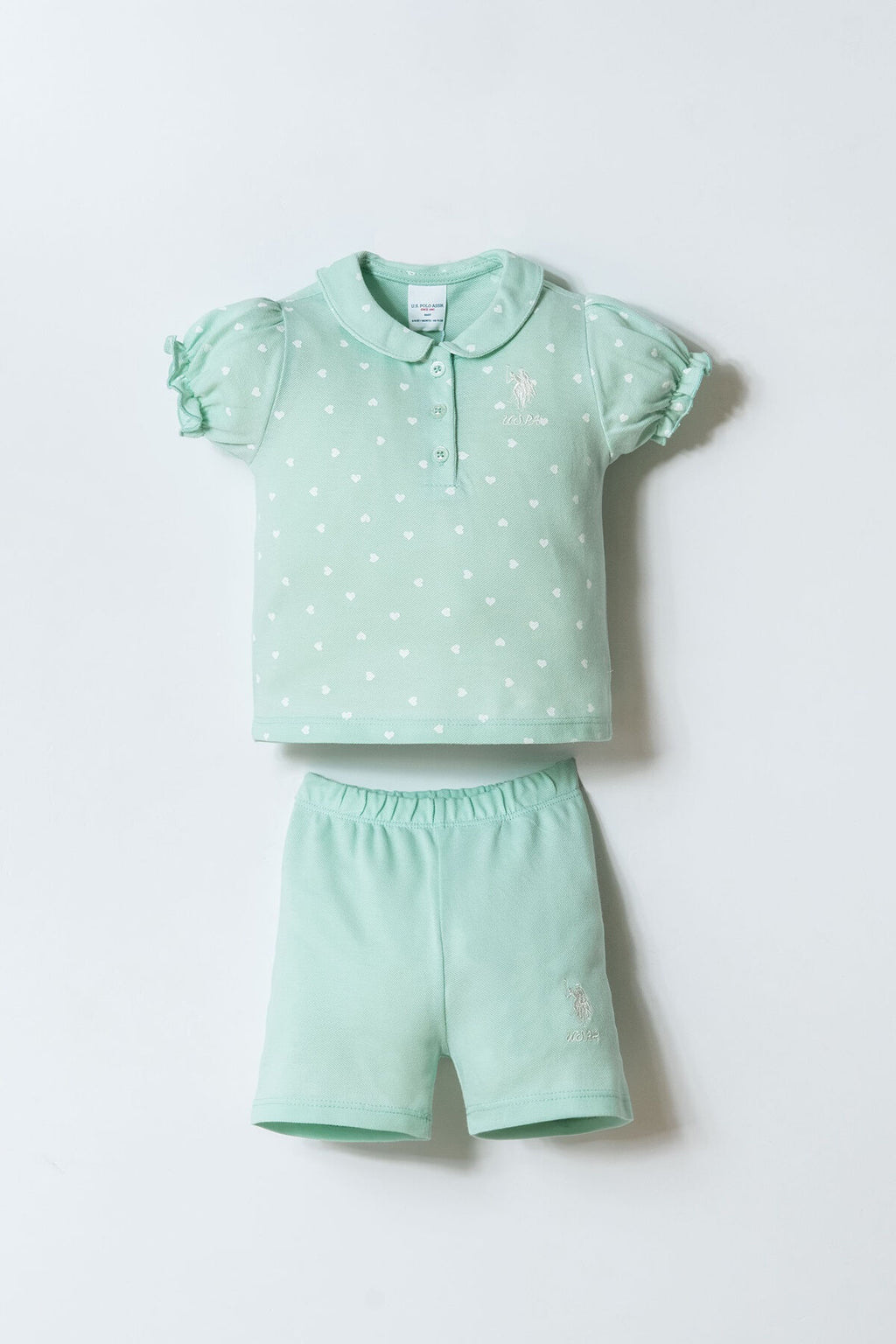 U.S. Polo Assn Kız Bebek Yeşil 2 Li Takım