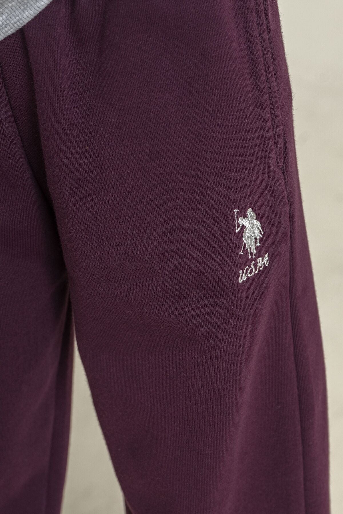 U.S. Polo Assn. Kız Çocuk Baskılı Gri Uzun Kol Eşofman Takımı US2714-C-V2