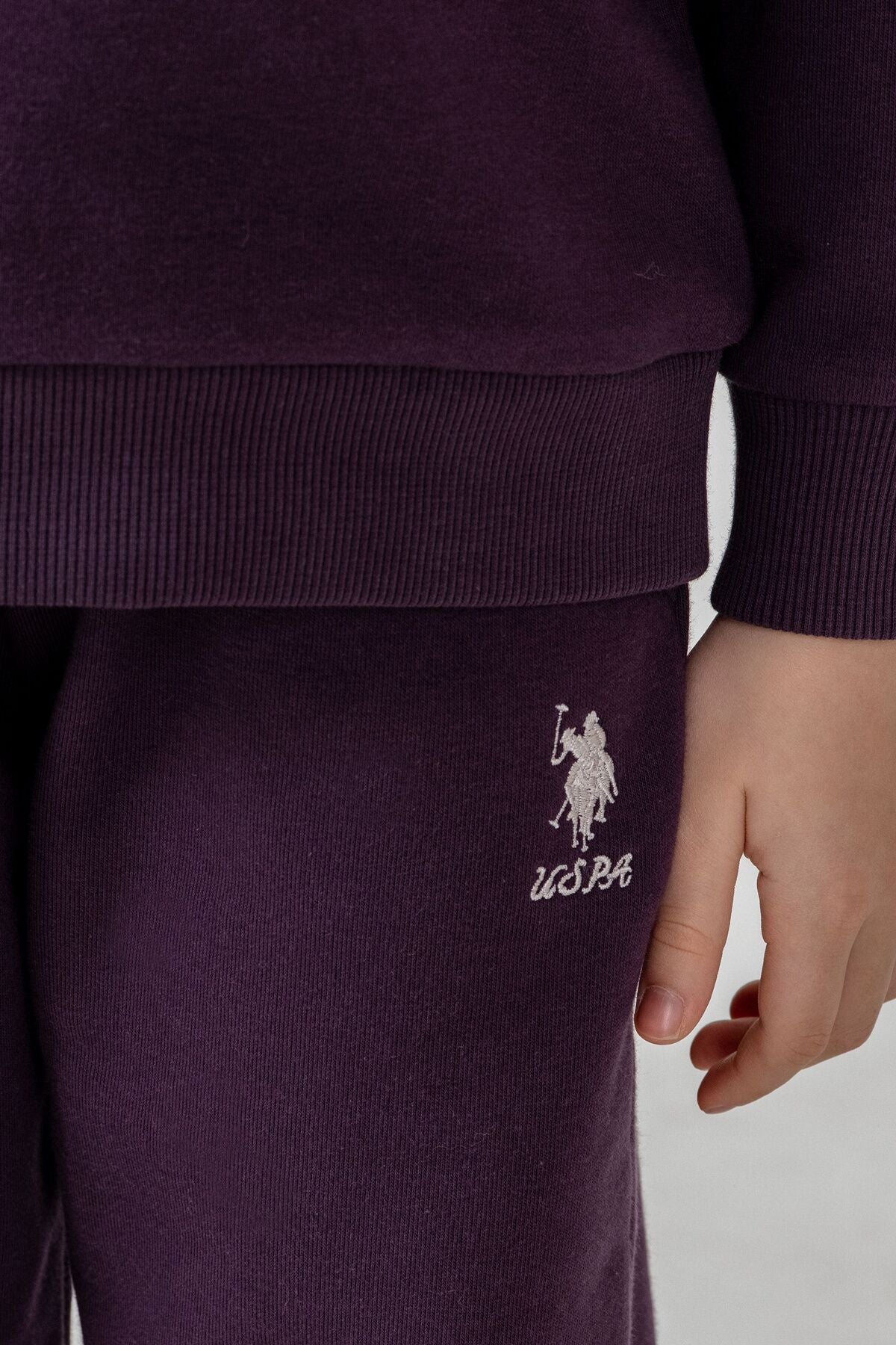 U.S. Polo Assn. Kız Çocuk Baskılı Mor Uzun Kol Eşofman Takımı US2712-C-V1