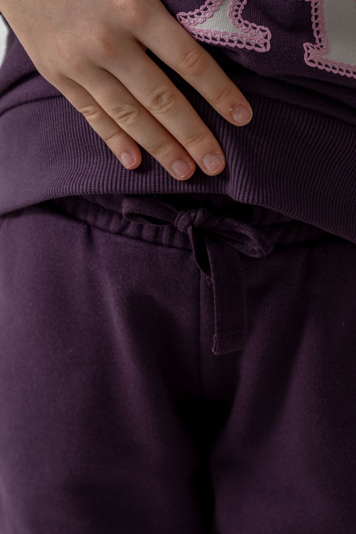 U.S. Polo Assn. Kız Çocuk Baskılı Mor Uzun Kol Eşofman Takımı US2712-C-V1