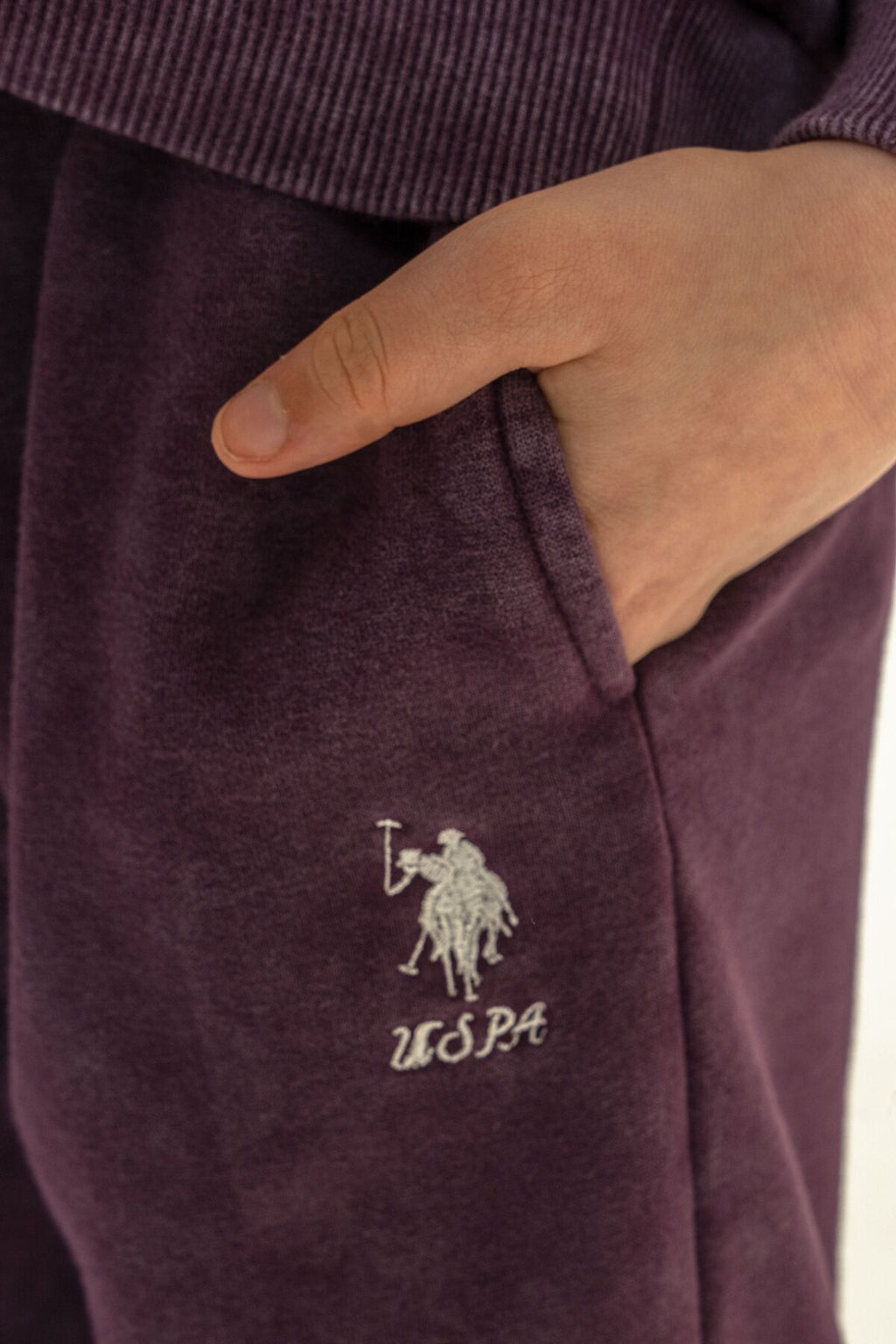 U.S. Polo Assn. Kız Çocuk Baskılı Mor Uzun Kol Eşofman Takımı US2724-C-V2