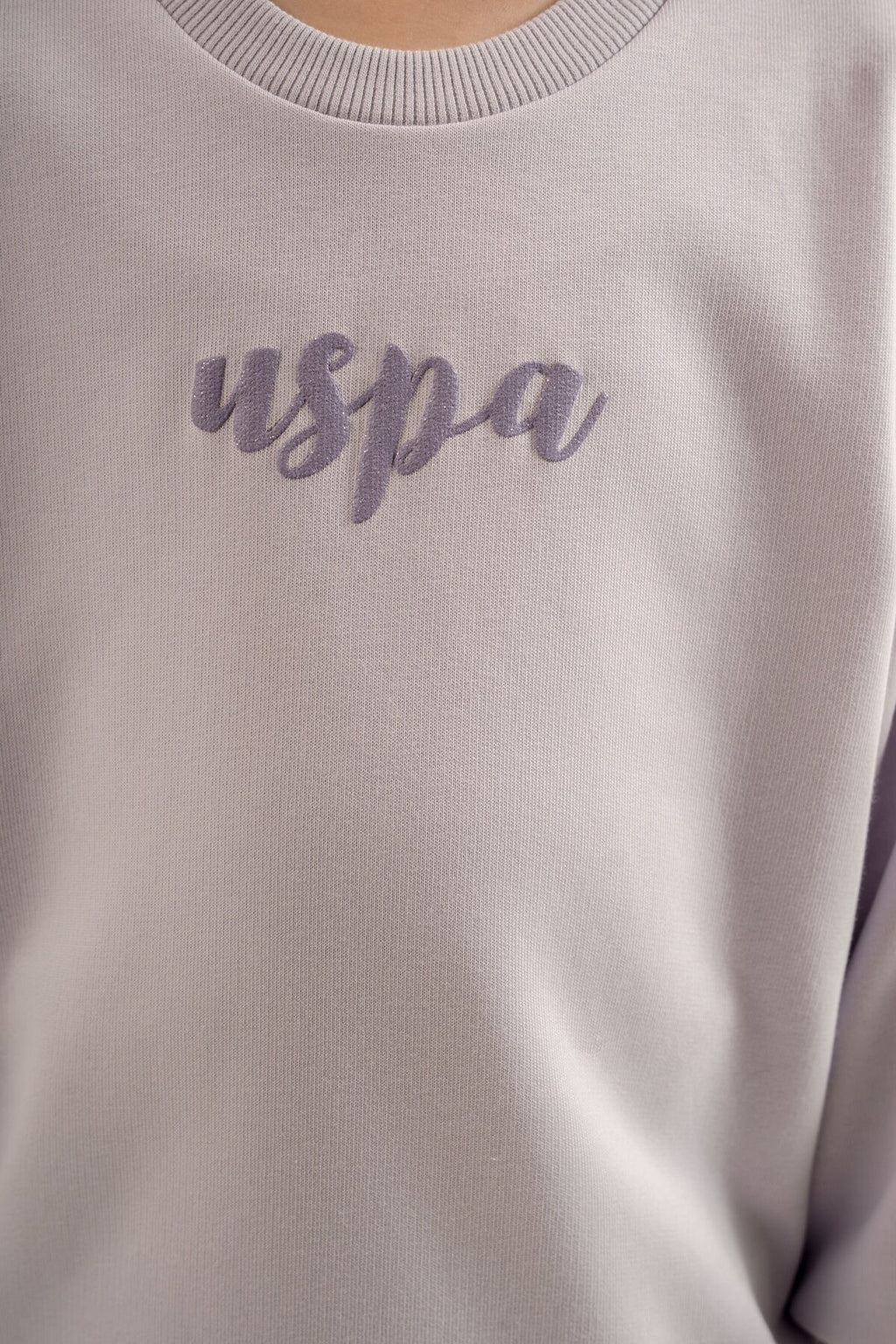 U.S. Polo Assn. Kız Çocuk Baskılı Mor Uzun Kol Eşofman Takımı US2731-C-V2