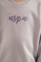 U.S. Polo Assn. Kız Çocuk Baskılı Mor Uzun Kol Eşofman Takımı US2731-C-V2