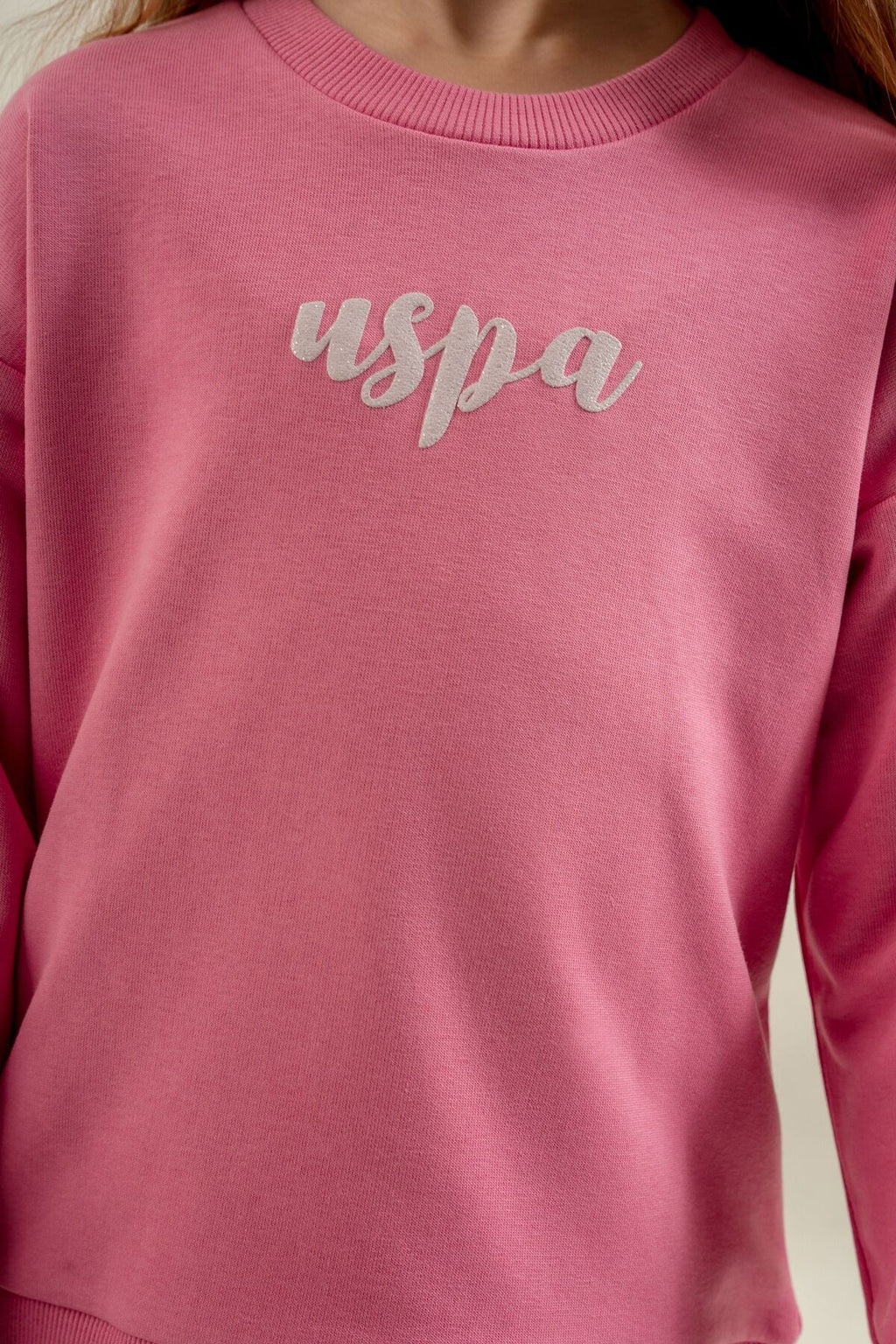 U.S. Polo Assn. Kız Çocuk Baskılı Mor Uzun Kol Eşofman Takımı US2731-C-V3