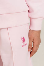 U.S. Polo Assn. Kız Çocuk Baskılı Pembe Uzun Kol Eşofman Takımı US2707-C-V1