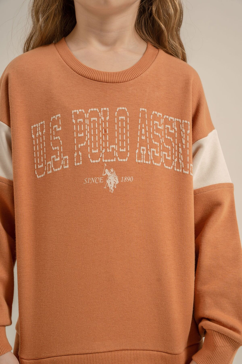 U.S. Polo Assn. Kız Çocuk Baskılı Sarı Uzun Kol Eşofman Takımı US2704-C-V2