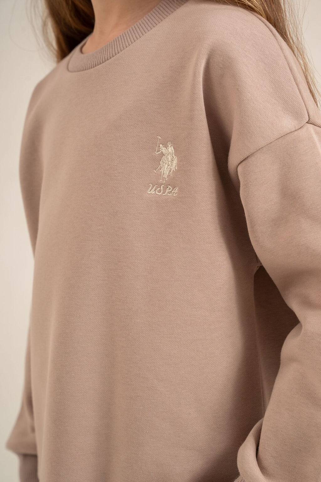 U.S. Polo Assn. Kız Çocuk Baskılı Sarı Uzun Kol Eşofman Takımı US2707-C-V3