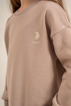 U.S. Polo Assn. Kız Çocuk Baskılı Sarı Uzun Kol Eşofman Takımı US2707-C-V3