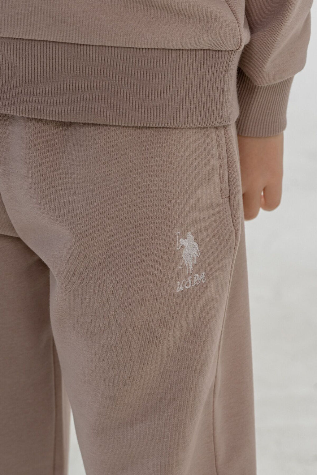 U.S. Polo Assn. Kız Çocuk Baskılı Sarı Uzun Kol Eşofman Takımı US2718-C-V3