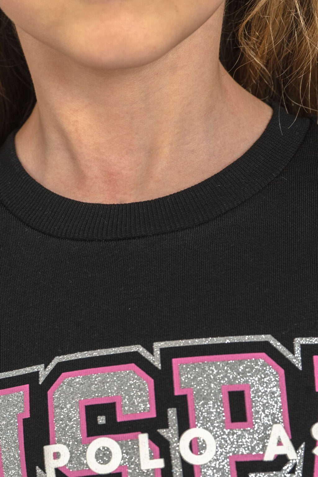U.S. Polo Assn. Kız Çocuk Baskılı Siyah Uzun Kol Eşofman Takımı US2717-C-V1
