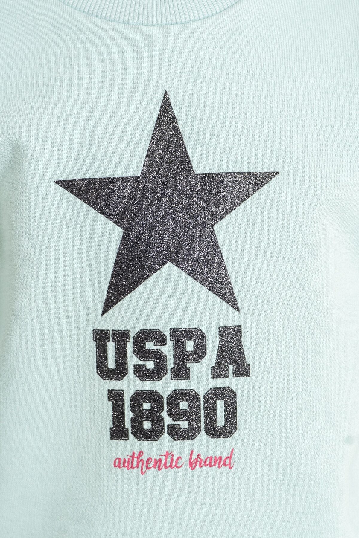 U.S. Polo Assn. Kız Çocuk Baskılı Yeşil Uzun Kol Eşofman Takımı US2719-C-V3
