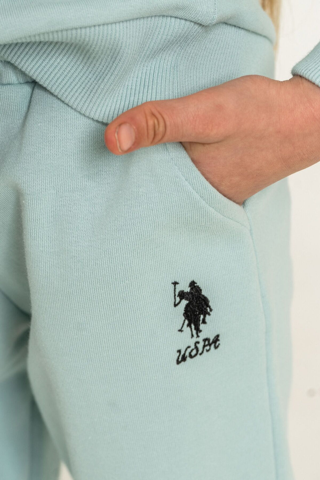 U.S. Polo Assn. Kız Çocuk Baskılı Yeşil Uzun Kol Eşofman Takımı US2719-C-V3