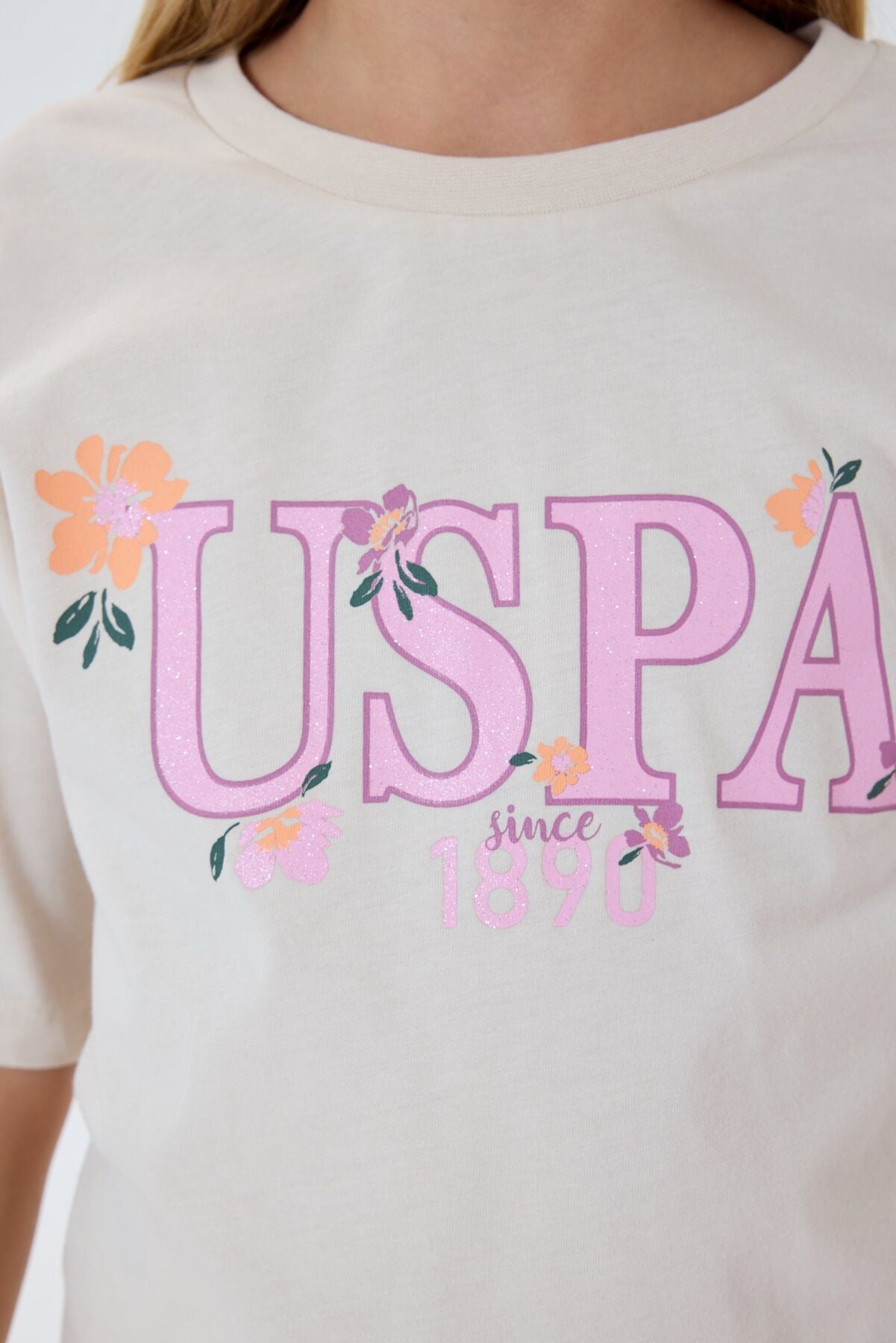 U.S. Polo Assn Kız Çocuk Beyaz Pijama Takım Ürün ikincil görseli