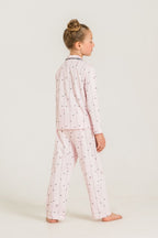 U.S. Polo Assn. Kız Çocuk Gömlek Pijama Takımı Nakışlı Pembe Uzun Kol Pijama Takımı US2726-C-V2