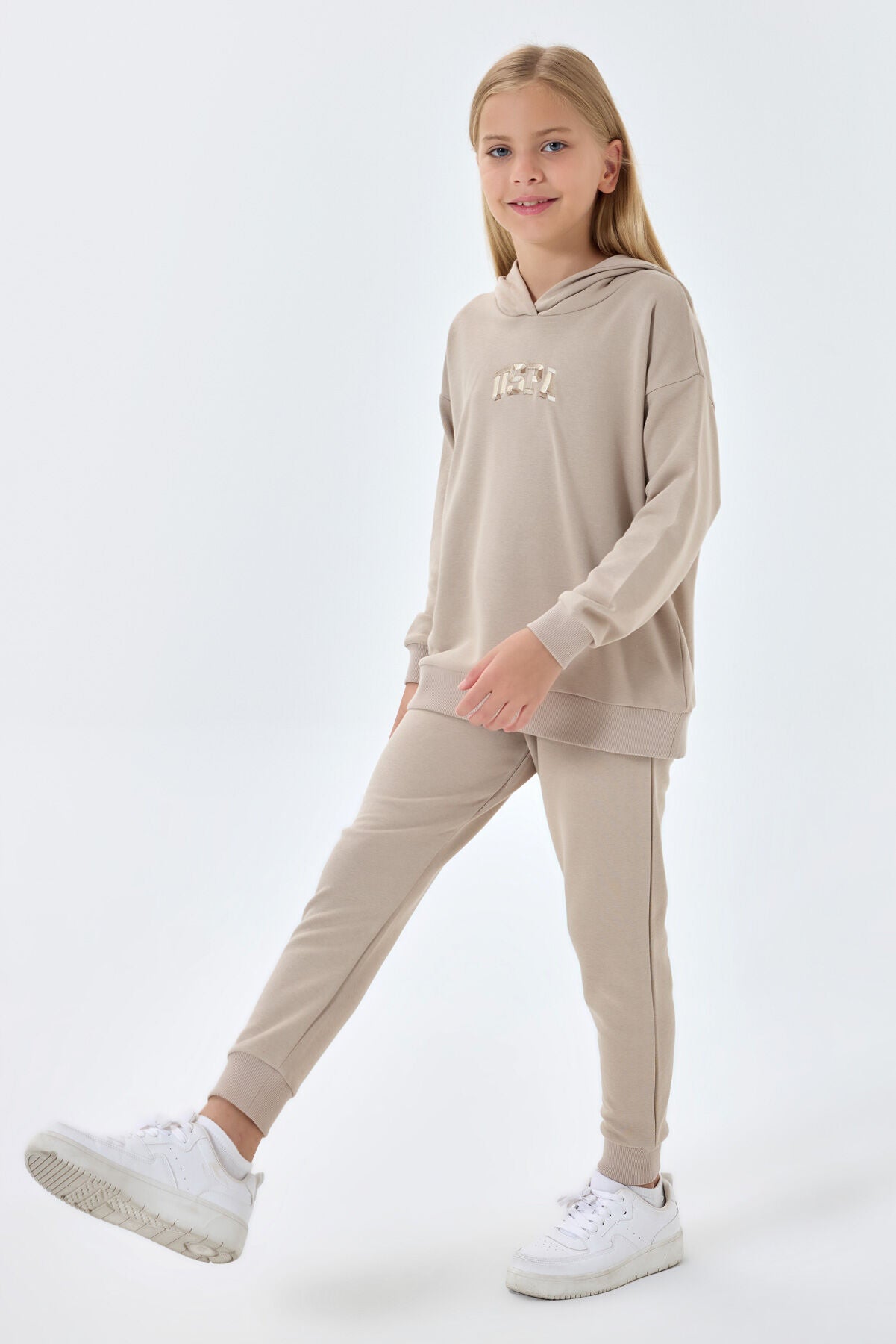 Us Polo Assn Kız Çocuk Krem Eşofman Takım