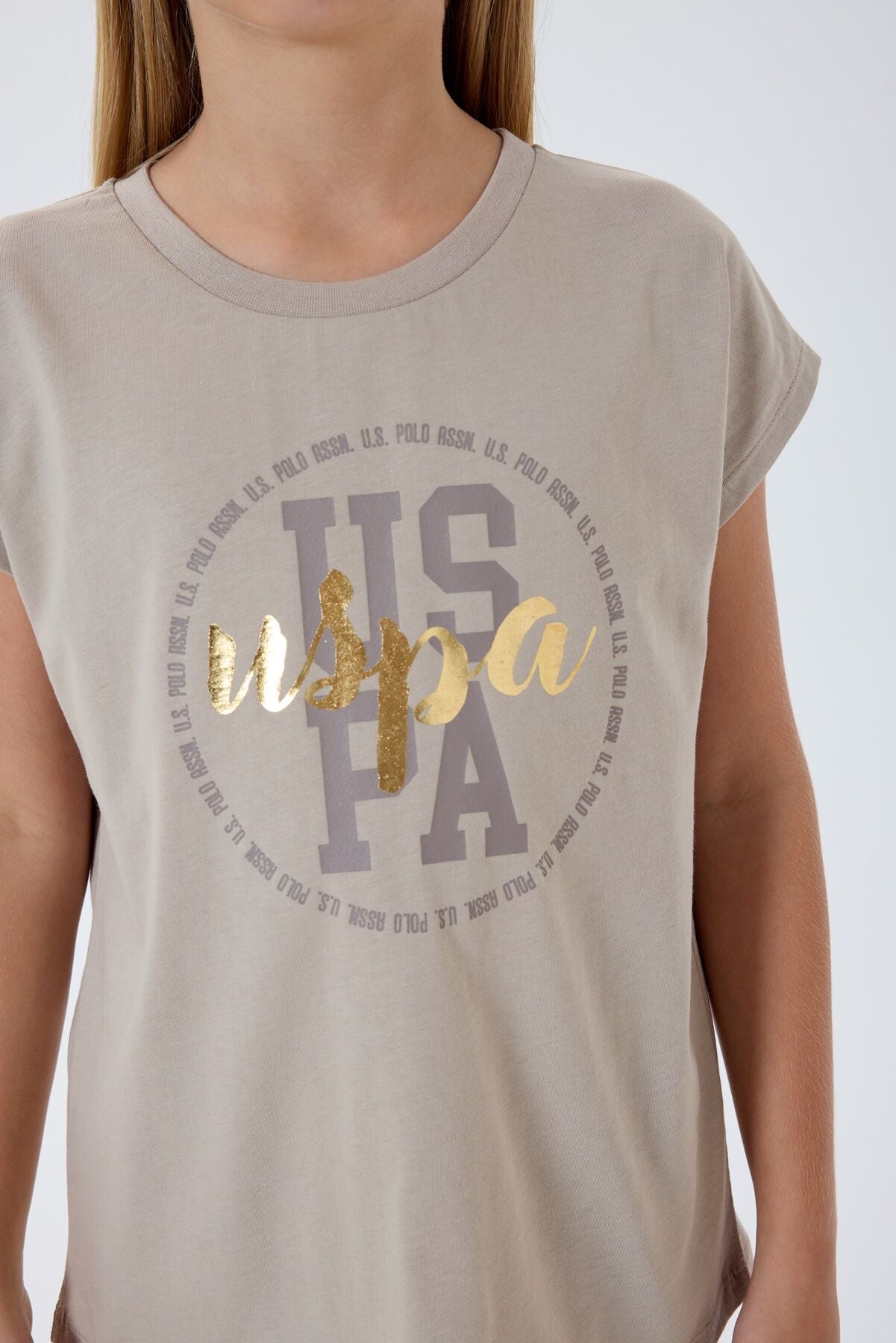 U.S. Polo Assn Kız Çocuk Kahverengi Tayt Takım