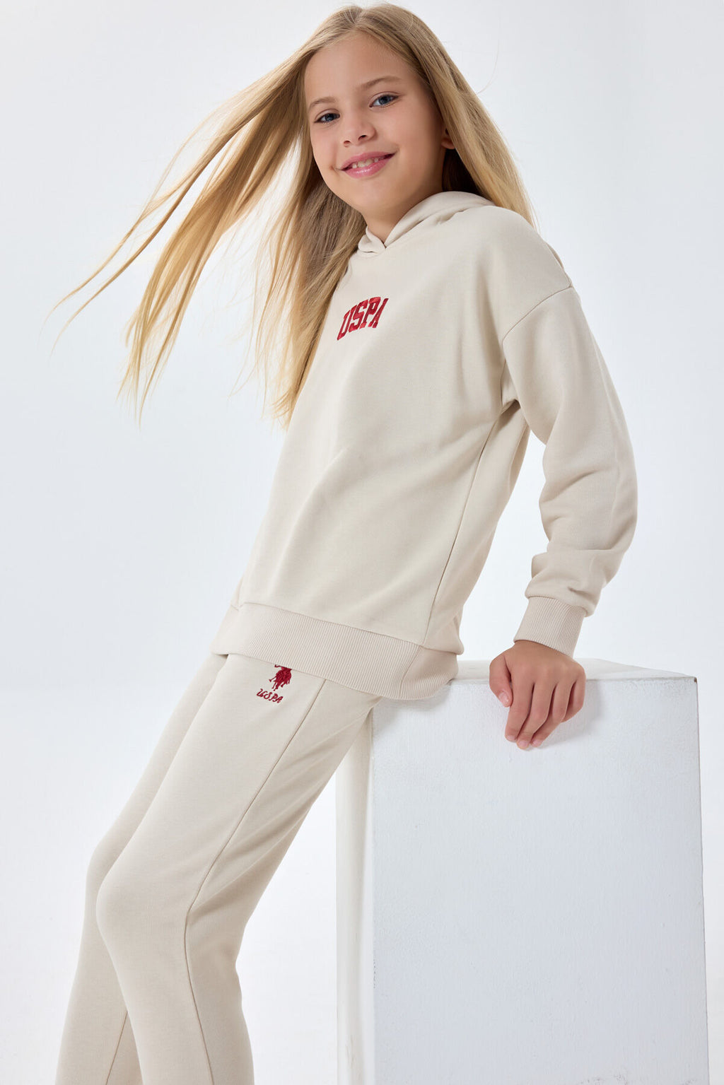 U.S. Polo Assn Energy Beyaz Kız Çocuk Eşofman Takımı