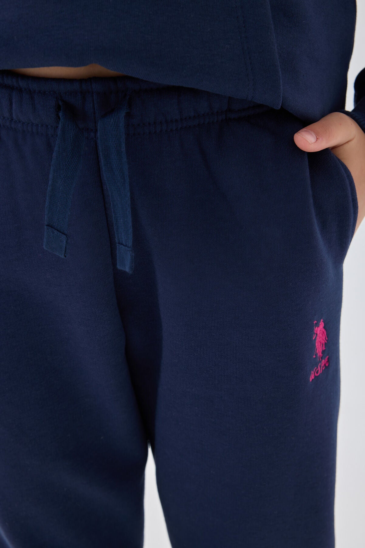 4-15 Yaş Lisanslı Us Polo ASSN Kız Çocuk Eşofman Takım -Lacivert