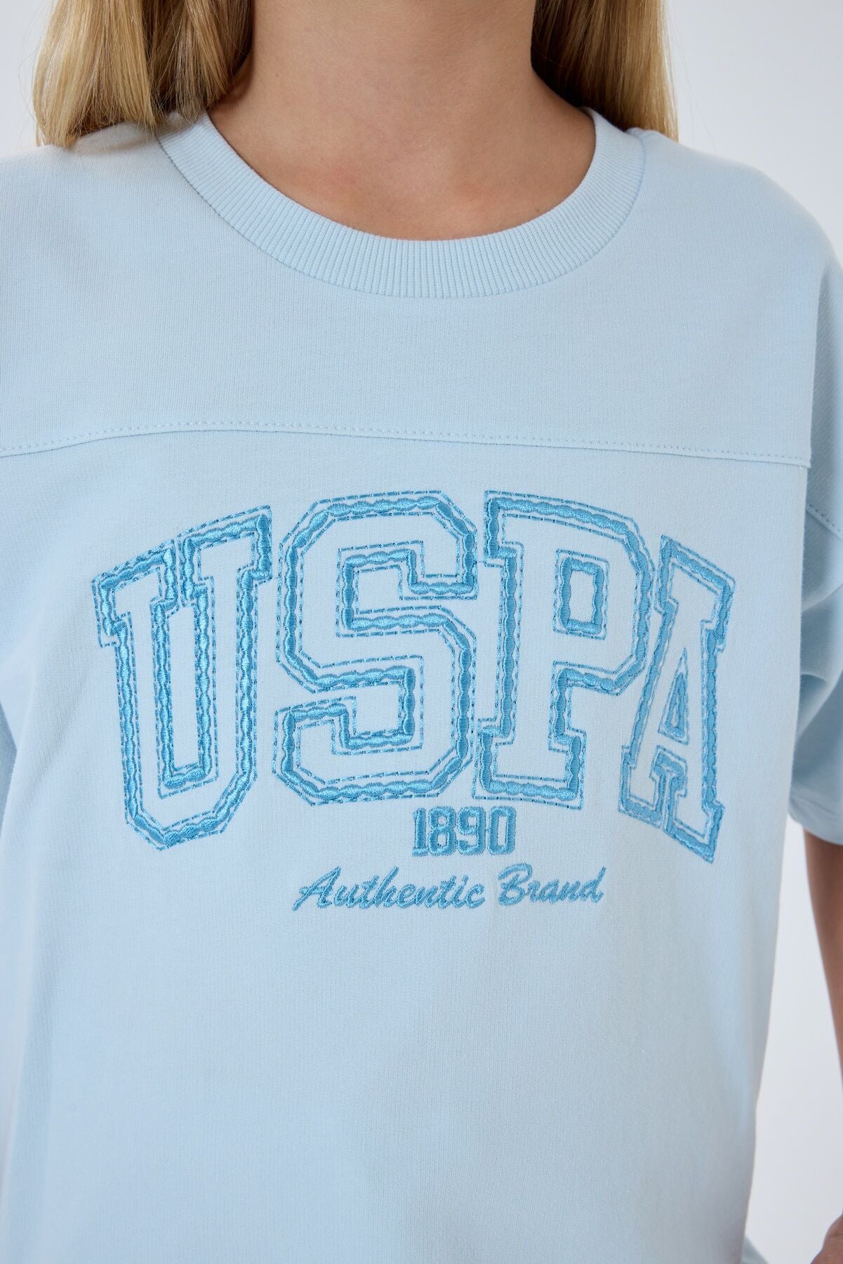U.S. Polo Assn Kız Çocuk Mavi Bermuda Takım Ürün ikincil görseli