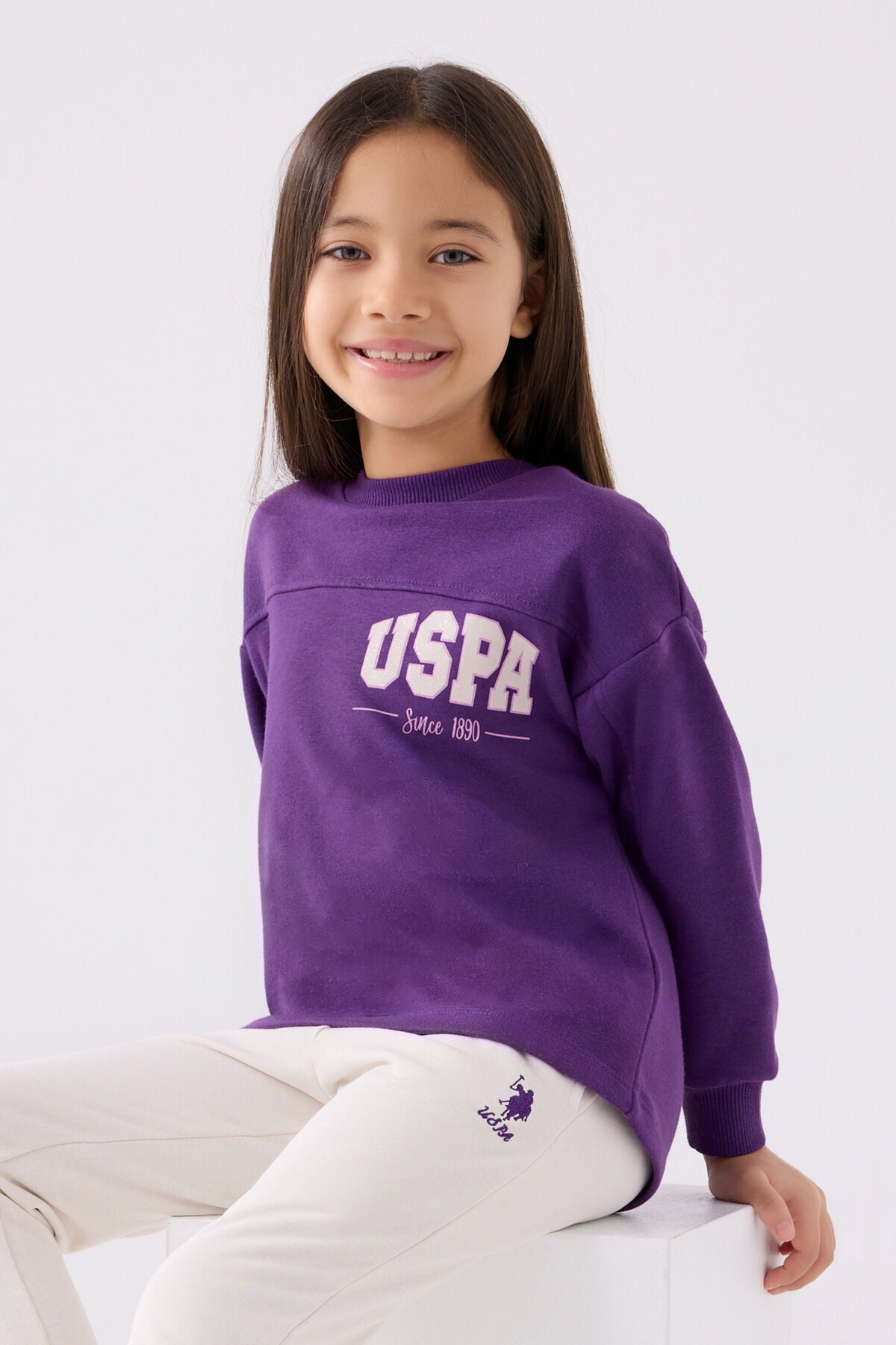 U.s. Polo Assn Kız Çocuk Mor Eşofman Takımı Ürün ikincil görseli