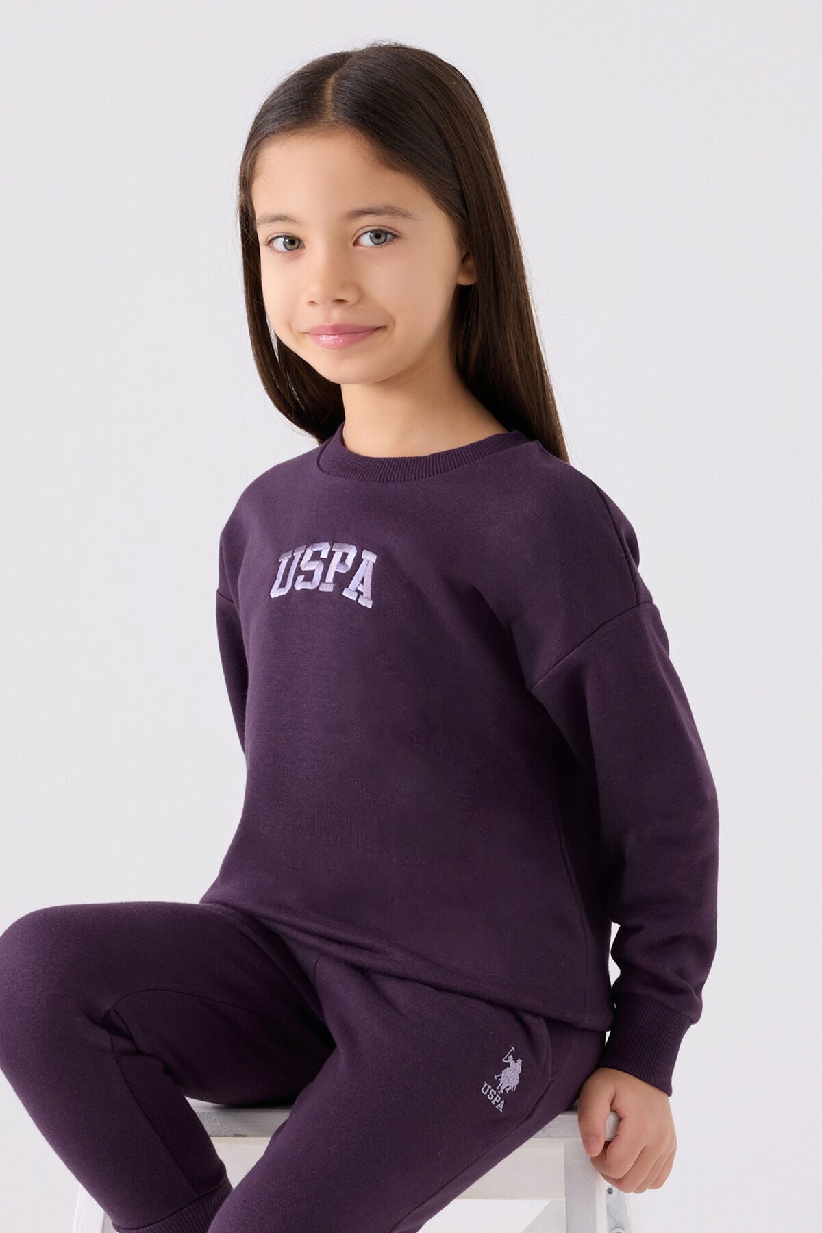 U.s. Polo Assn Kız Çocuk Pembe Eşofman Takımı Ürün ikincil görseli