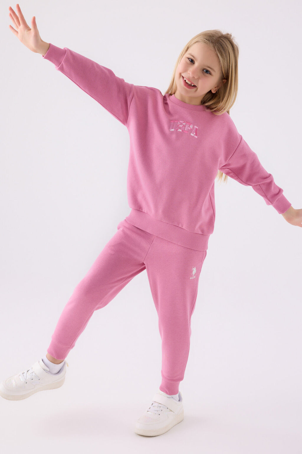 U.s. Polo Assn Kız Çocuk Pembe Eşofman Takımı