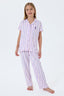 U.S. Polo Assn. Kız Çocuk Gömlek Yaka Nakışlı Yazlık Relaxed Fit Mor Pijama Takımı US2533-C-V1