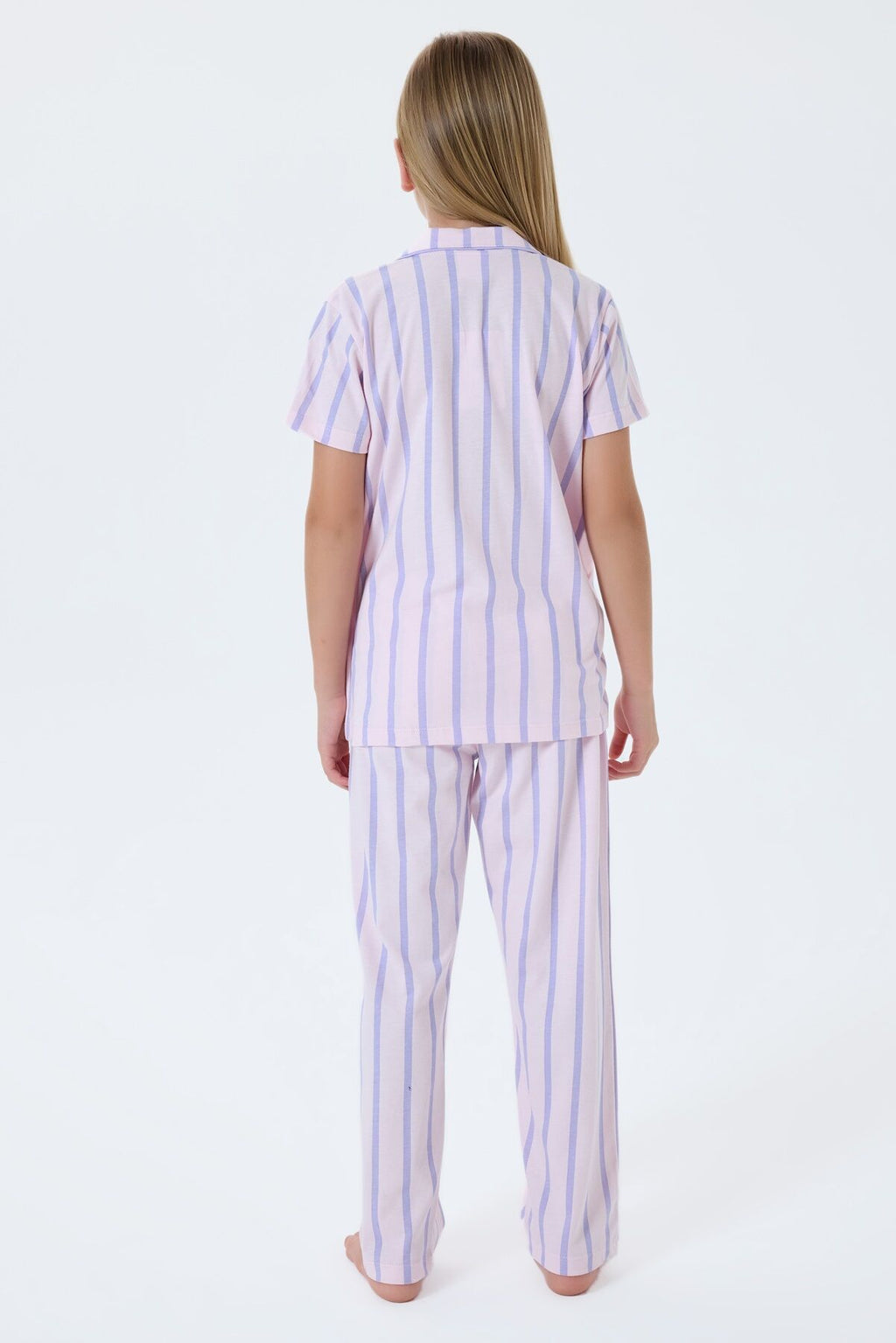 U.S. Polo Assn Kız Çocuk Mor Gömlek Pijama
