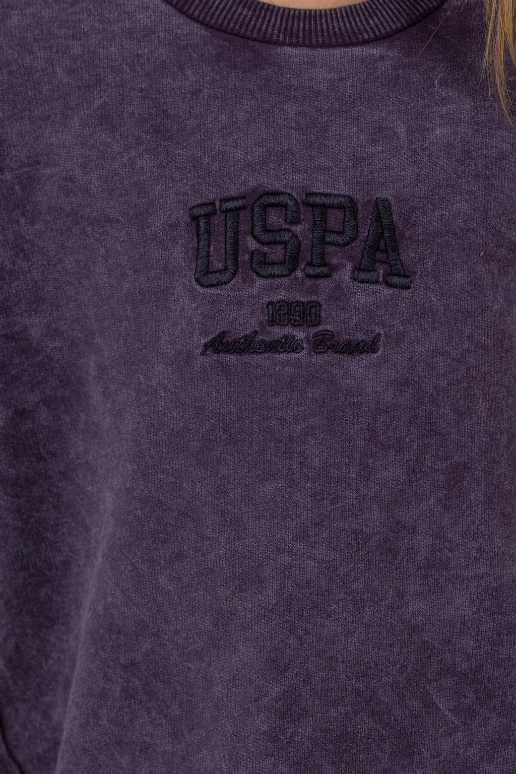 U.S. Polo Assn. Kız Çocuk Bisiklet Yaka Nakışlı Yazlık Regular Fit Mor Bermuda Takım US2530-C-V4