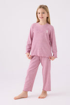 Kız Çocuk Pembe Uzun Kol Pijama Takım