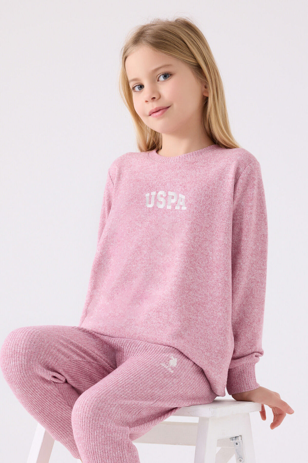 Kız Çocuk Pembe Uzun Kol Pijama Takım