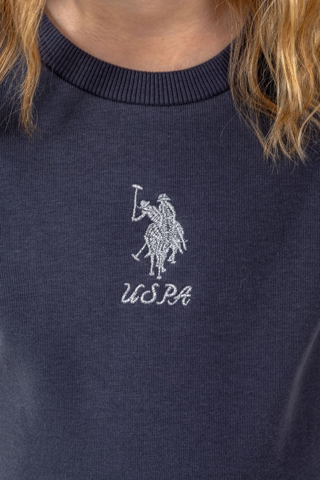 U.S. Polo Assn. Kız Çocuk Nakışlı Antrasit Uzun Kol Eşofman Takımı US2721-C-V1