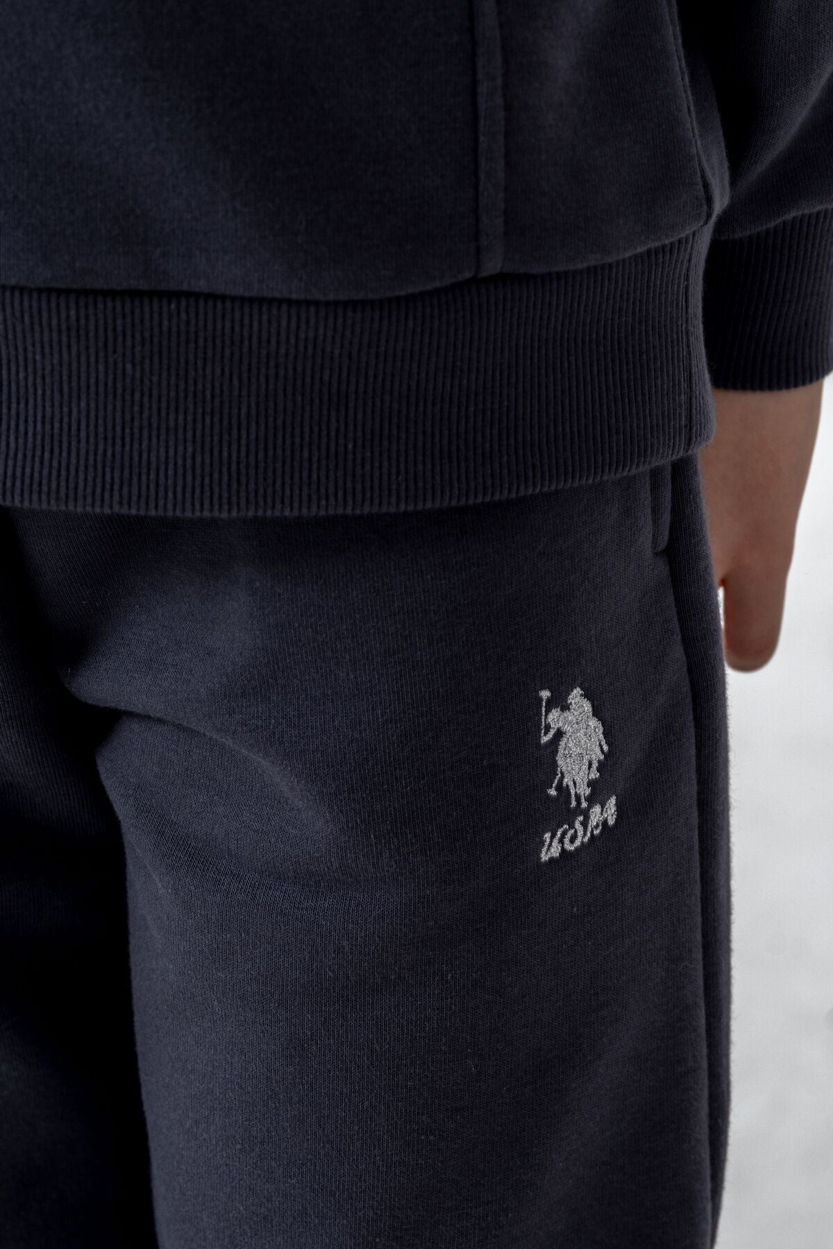U.S. Polo Assn. Kız Çocuk Nakışlı Antrasit Uzun Kol Eşofman Takımı US2721-C-V1