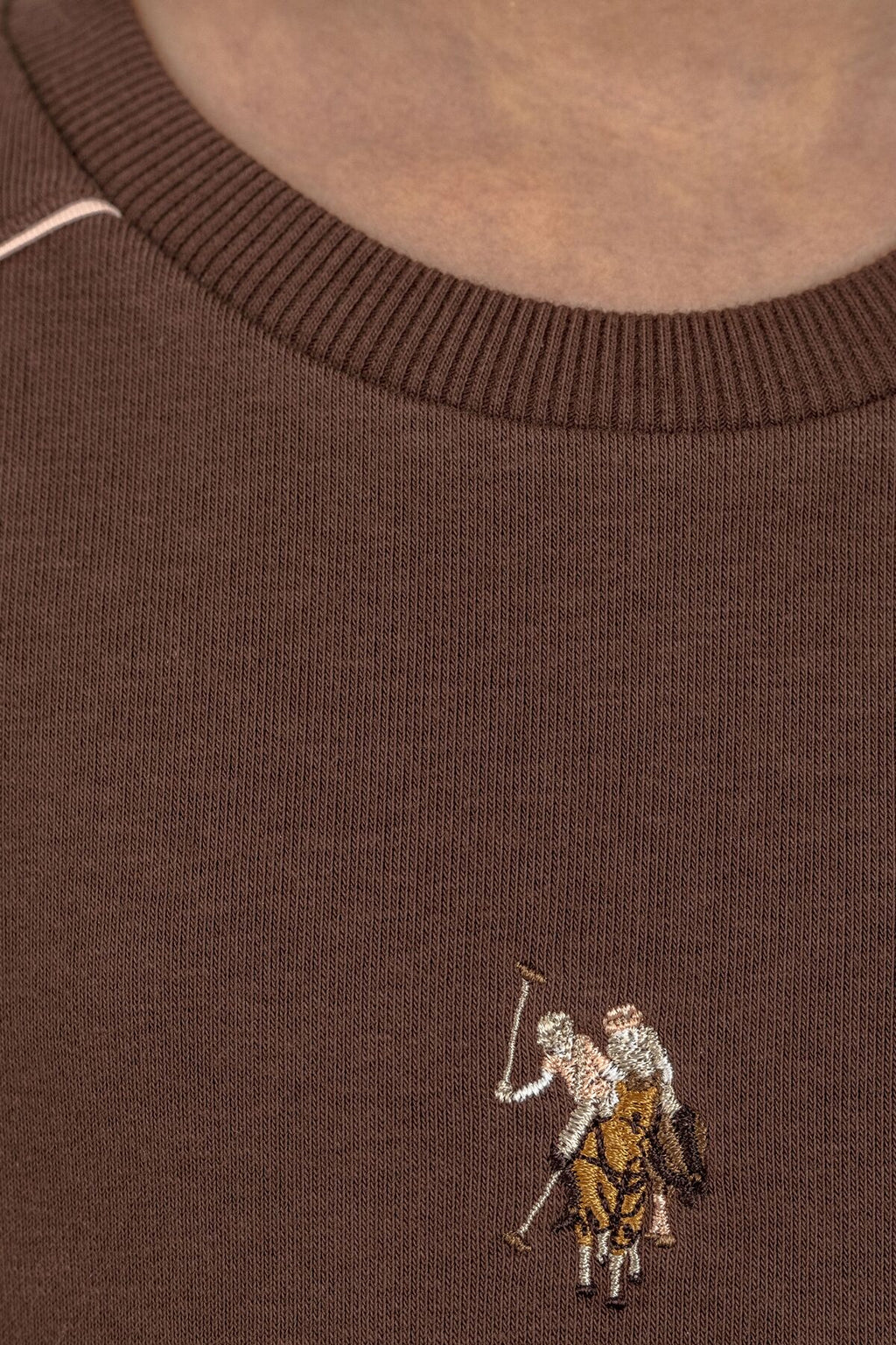 U.S. Polo Assn. Kız Çocuk Nakışlı Kahverengi Uzun Kol Eşofman Takımı US2720-C-V1